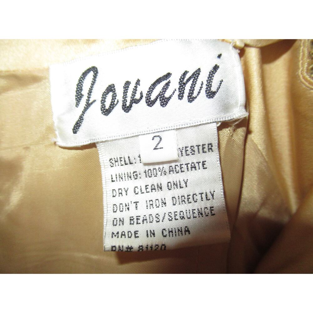 Women's Golden Strapless Dress with Bow - Picture 3 of 3